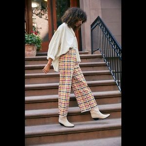 BNWT! Free People Sun In The West Houndstooth Pants ❤️💛